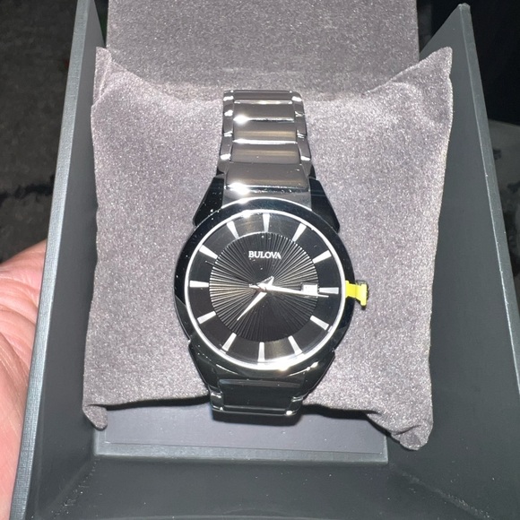 Bulova Men's 3-Hand Calendar Date Quartz Watch, Patterned Dial, 38mm - Picture 2 of 12